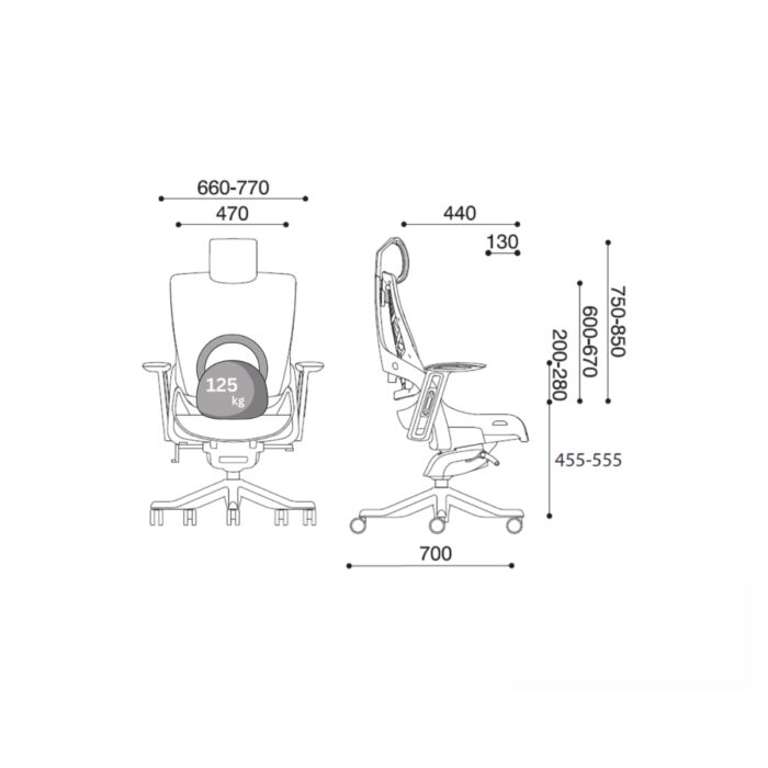 Ergonoomiline kontoritool Wau ERGO L - Image 3